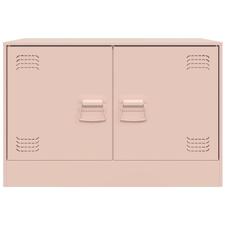 vidaXL Szafki pod telewizor, 2 szt., różowe, 67x39x44 cm, stalowe