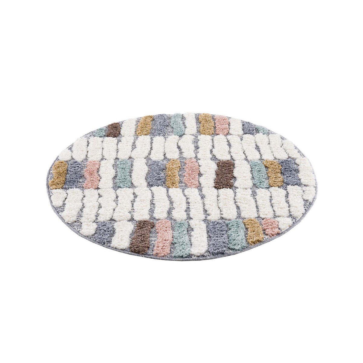 Dywan okrągły z efektem high low nowoczesny Focera 30320 Wielokolorowy 200x200