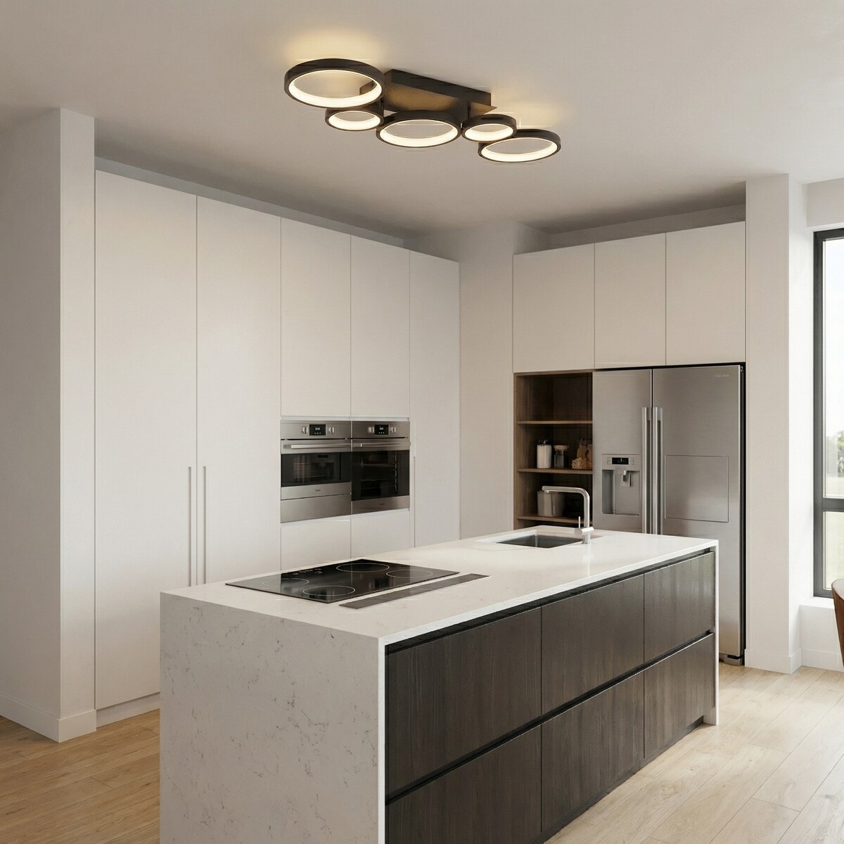 Lampa Sufitowa App1900-C Led Czarny, Metal, Tworzywo Sztuczne
