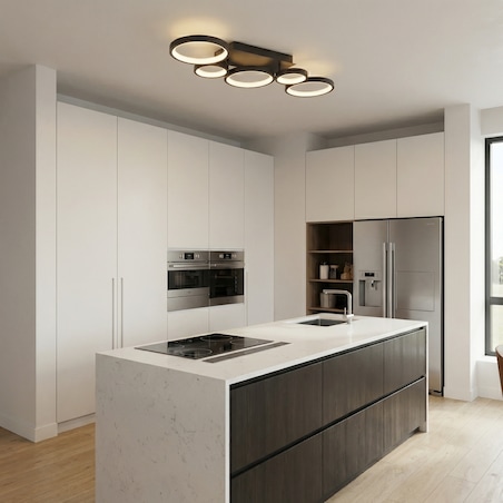 Lampa Sufitowa App1900-C Led Czarny, Metal, Tworzywo Sztuczne