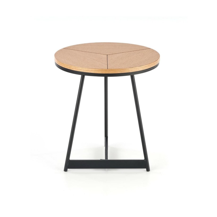 STOLIK KAWOWY Annaba S OKRĄGŁY 45x49 cm dąb/czarny z MDF-u