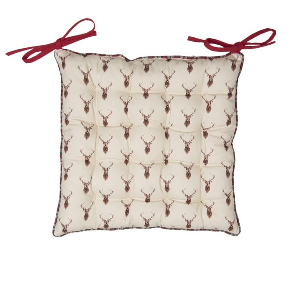 Poduszka na krzesło z jeleniem 6 szt. 40x40 cm