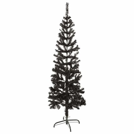 vidaXL Smukła choinka, czarna, 150 cm