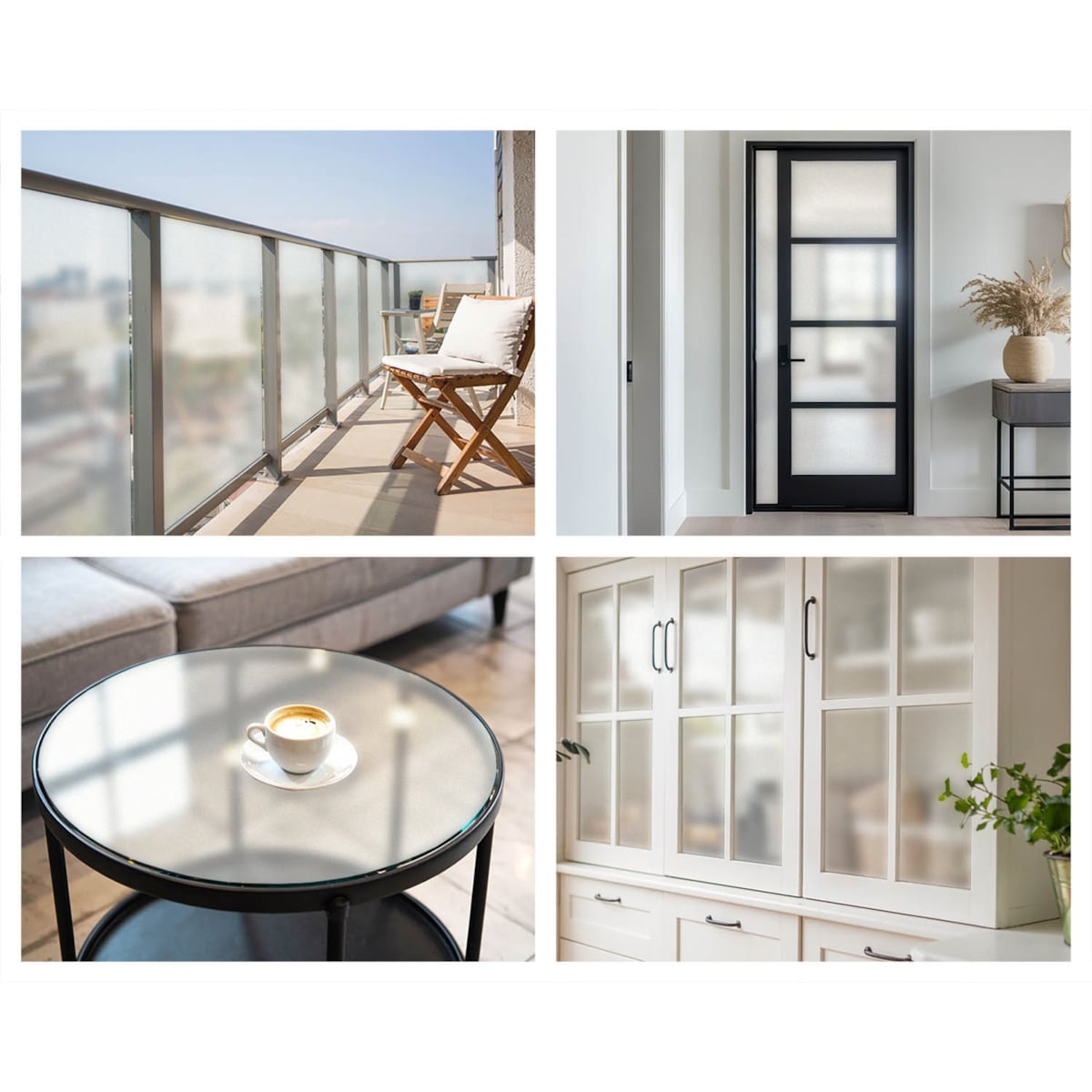 Folia na okno dekoracyjna - Odcień złamanej bieli minimalistyczna elegancja - 50x100 cm