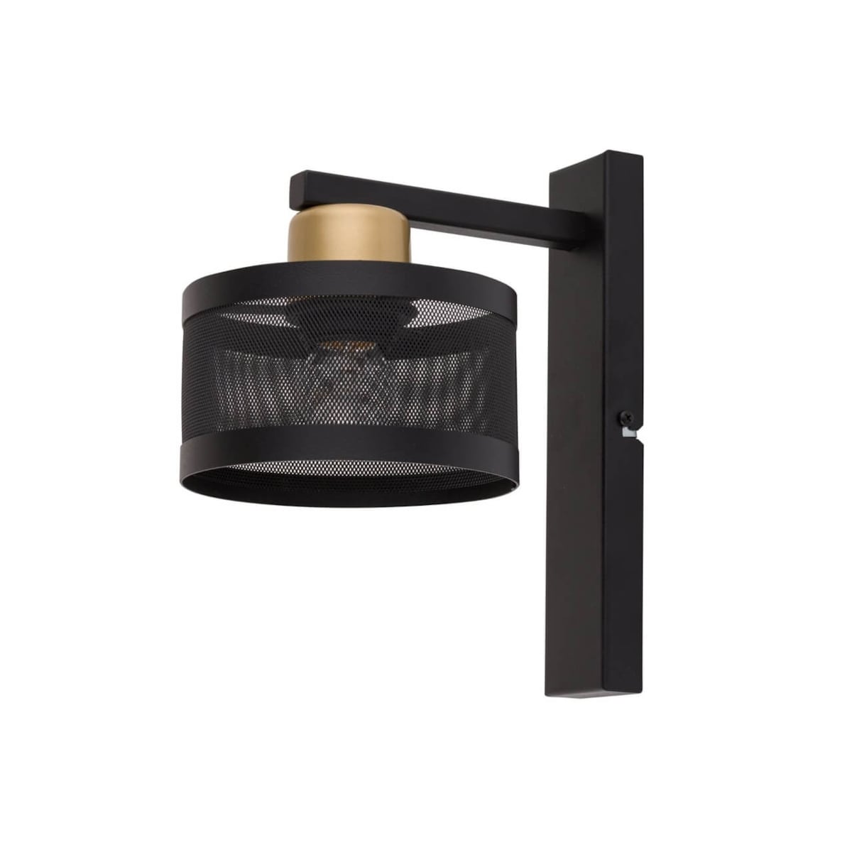 Ażurowy kinkiet salonowy Off 32143 stylowy czarny złoty