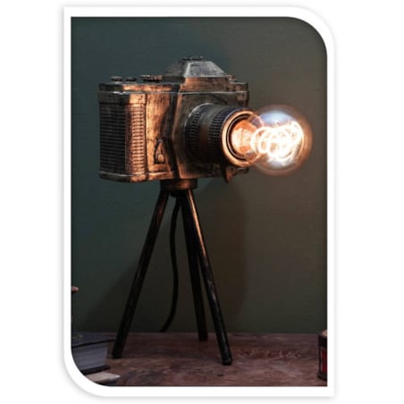 Lampa stołowa, industrialna Aparat fotograficzny, 27 cm