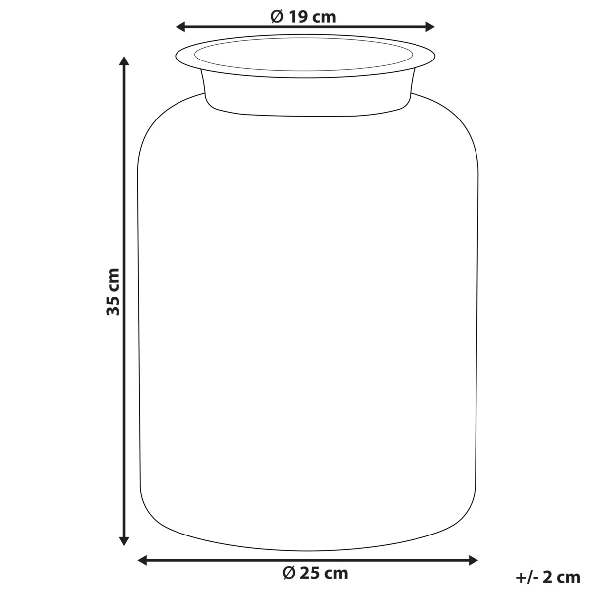 Wazon na kwiaty VINDALOO Szkło 35 cm Złoty brąz