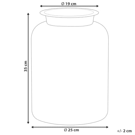 Wazon na kwiaty VINDALOO Szkło 35 cm Złoty brąz