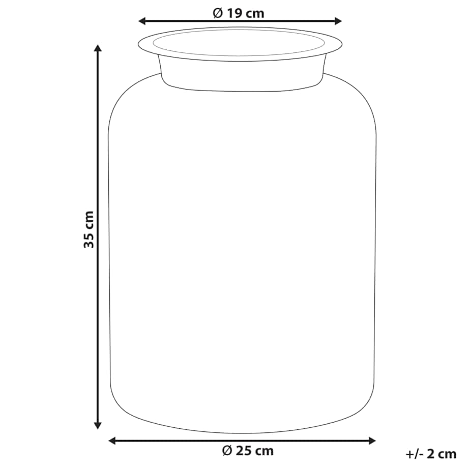Wazon na kwiaty VINDALOO Szkło 35 cm Złoty brąz