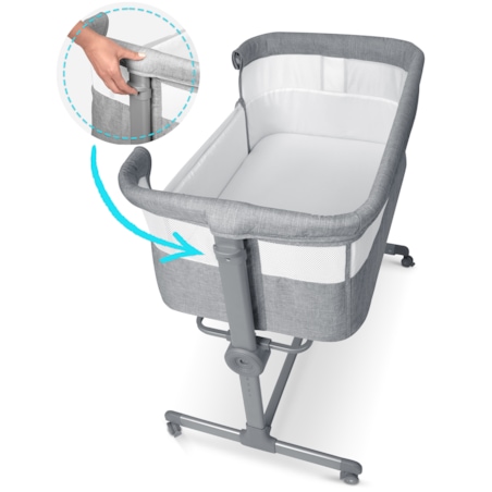 Łóżeczko dziecięce niemowlęce dostawka Nukido składane 0-5m