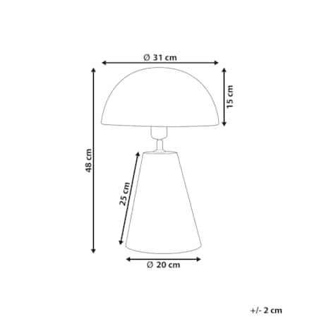 Lampa stołowa metalowa czarna PALMIET