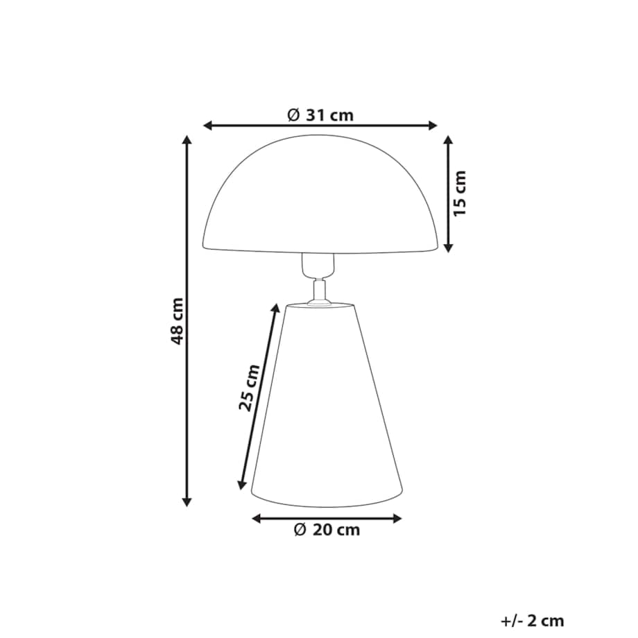 Lampa stołowa metalowa czarna PALMIET
