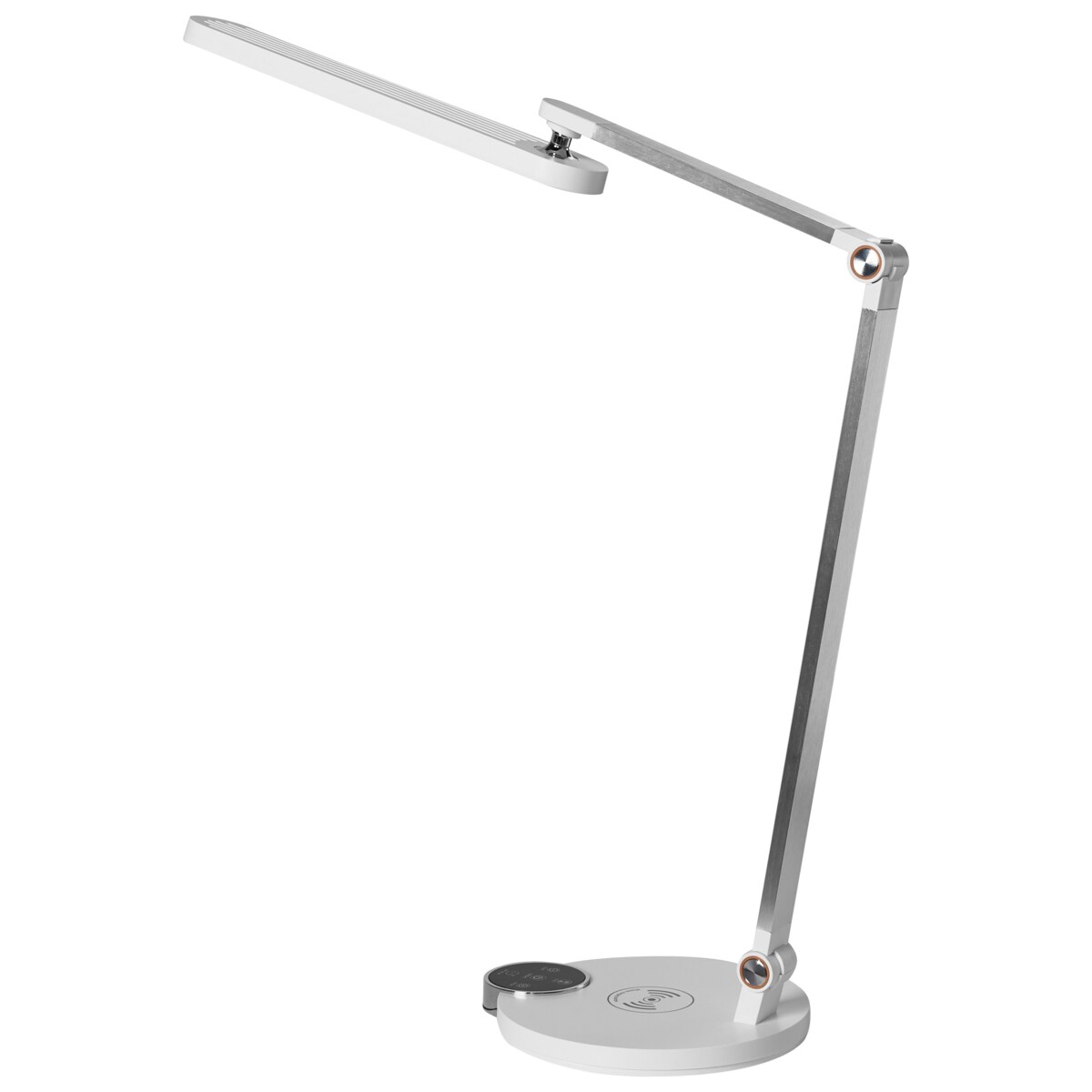 Lampa biurkowa LED CAROY Z ładowarką indukcyjną Biały