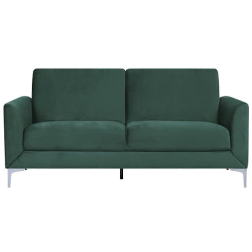 Sofa 3-osobowa welurowa zielona FENES