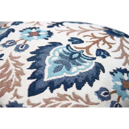 Folkowa poduszka gobelinowa 45x45 Aria - kremowo niebieska