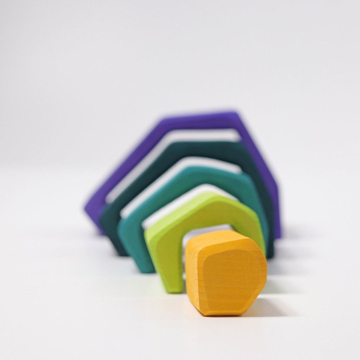 Kształt Ziemia - drewniane klocki Grimm's kolorowe 1+