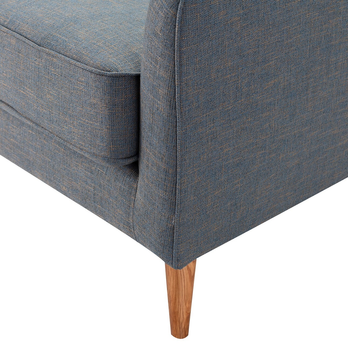 Fotel Venuste denim blue/brown, 78 x 90 x 90 cm