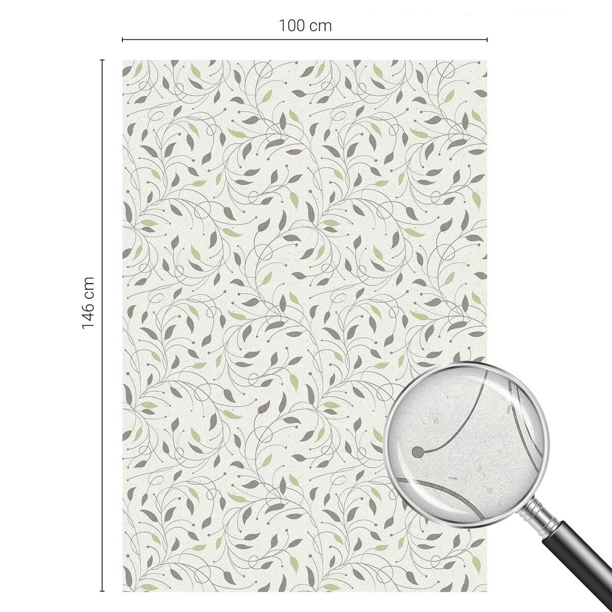 Naklejka na szybę dekoracyjna - Nowoczesne wzory liści w delikatnej kolorystyce - 100x146 cm