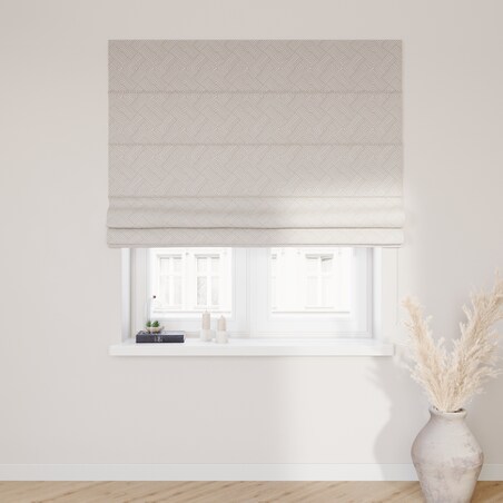 Roleta rzymska Capri, beżowo-kremowe geometryczne wzory, Sunny