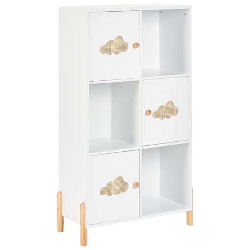 Regał jasne drewno z białym CLOUDY