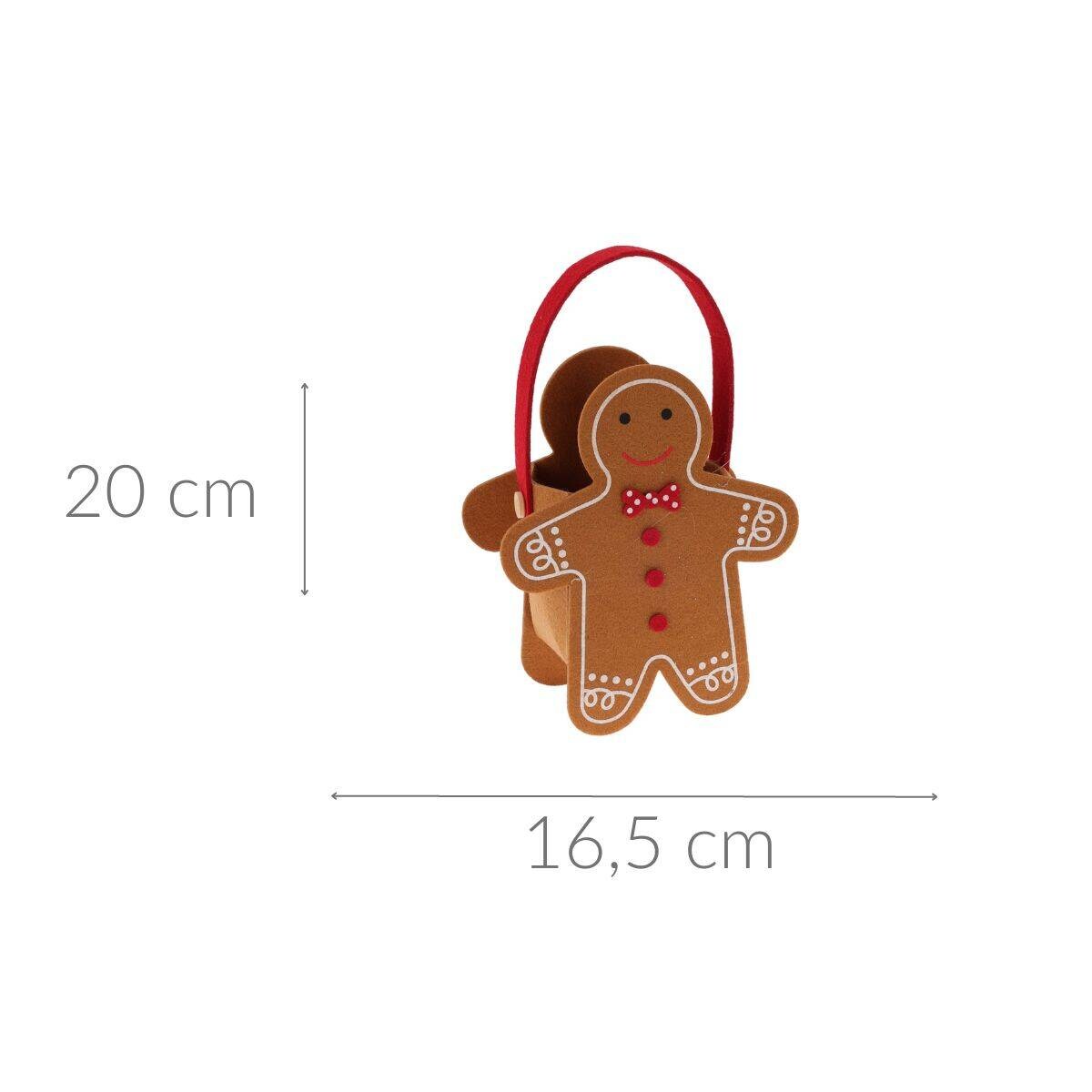 Torba filcowa z bożonarodzeniowym motywem, 16,5 x 20 cm