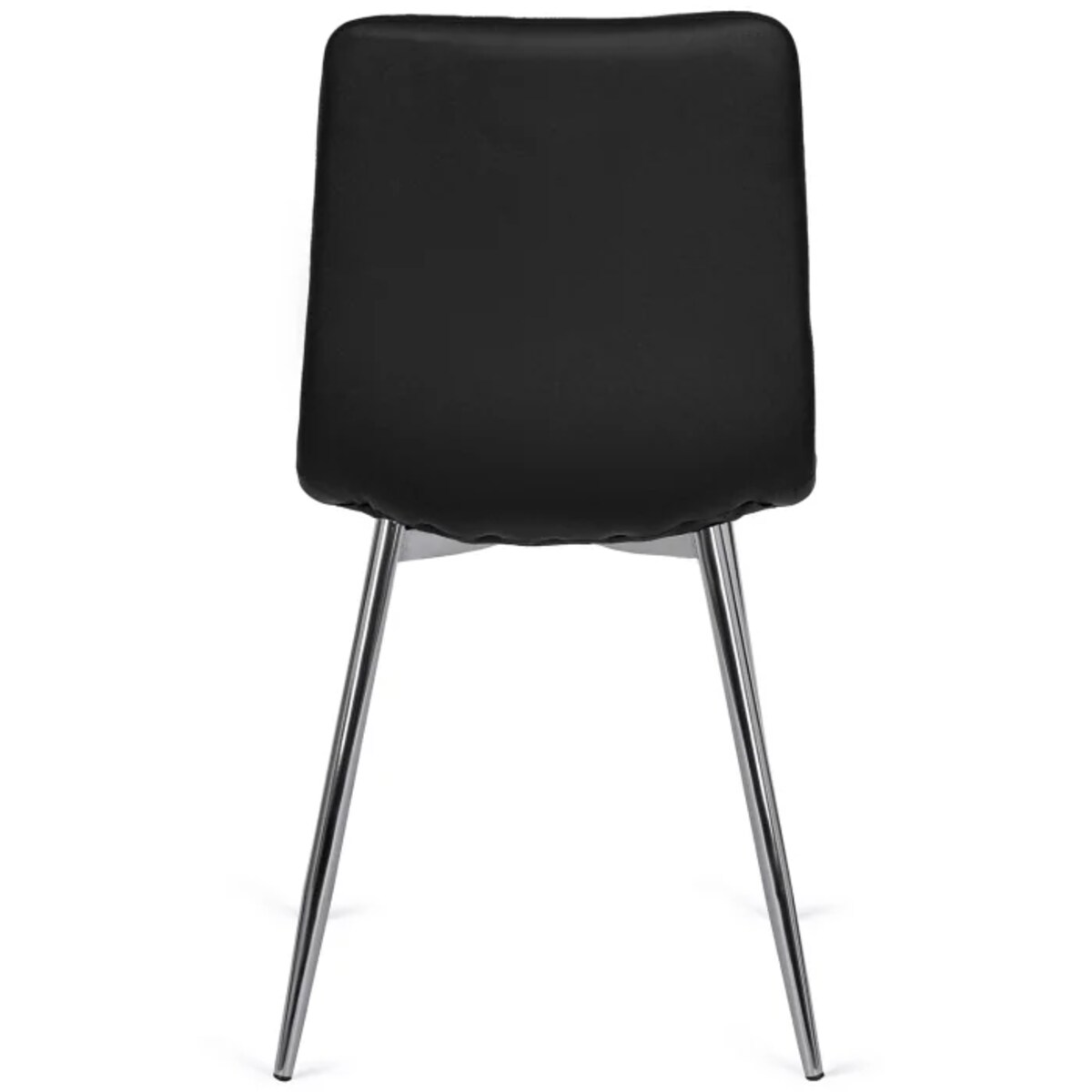 Krzesło Tapicerowane do Jadalni ENZO Czarne Ekoskóra Nowoczesne Loft