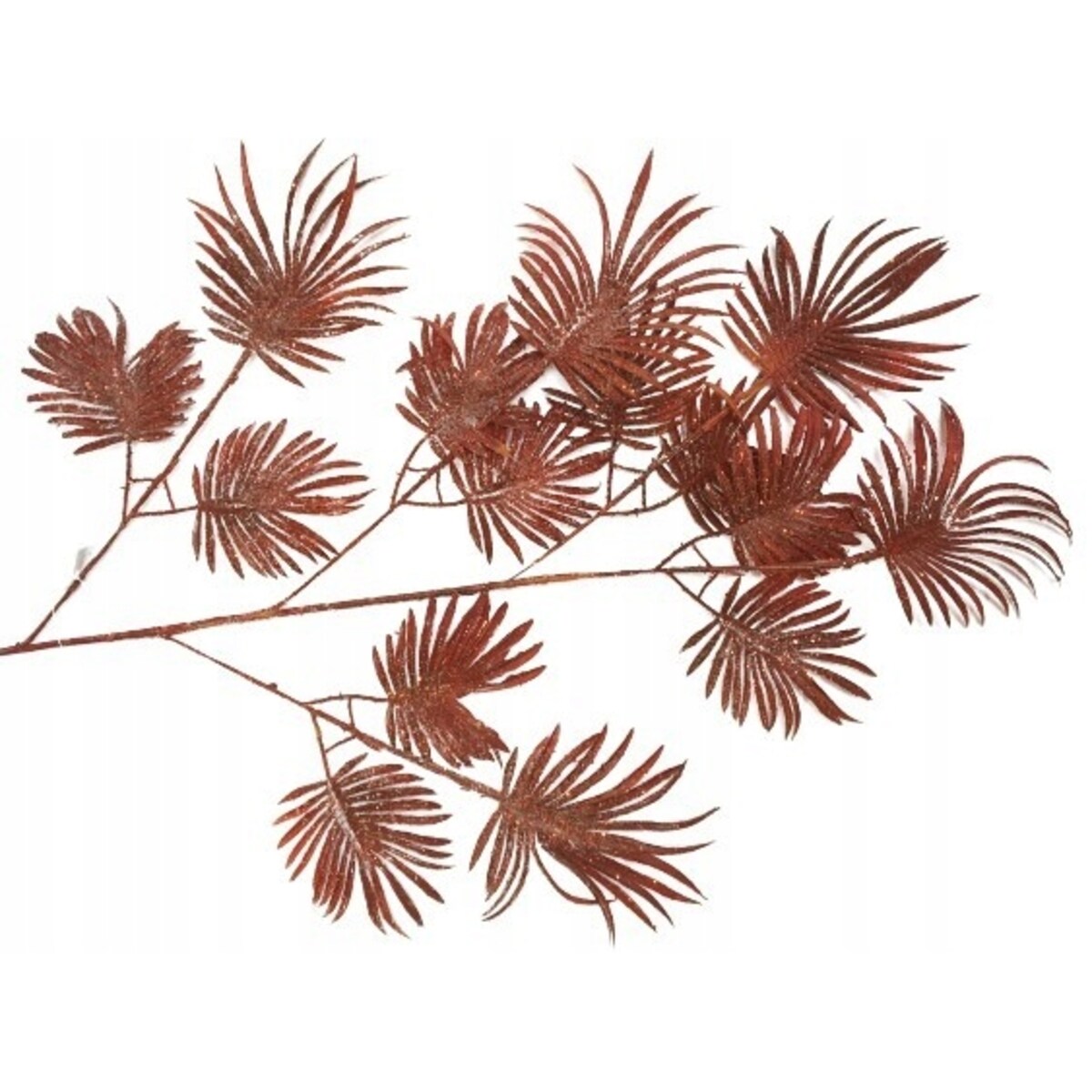 GAŁĄZKA DUŻY LIŚĆ PALMY czerwony dodatek święta dekoracja stołu stroika