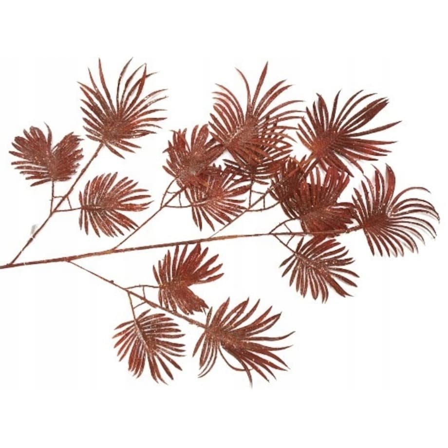GAŁĄZKA DUŻY LIŚĆ PALMY czerwony dodatek święta dekoracja stołu stroika