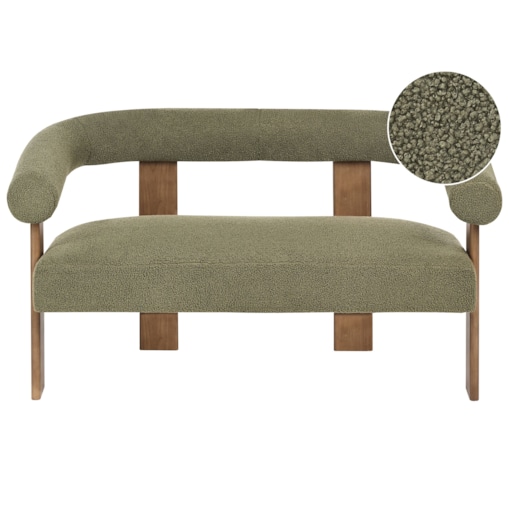 Sofa ILBRO Boucle Zielony dla 2 osób
