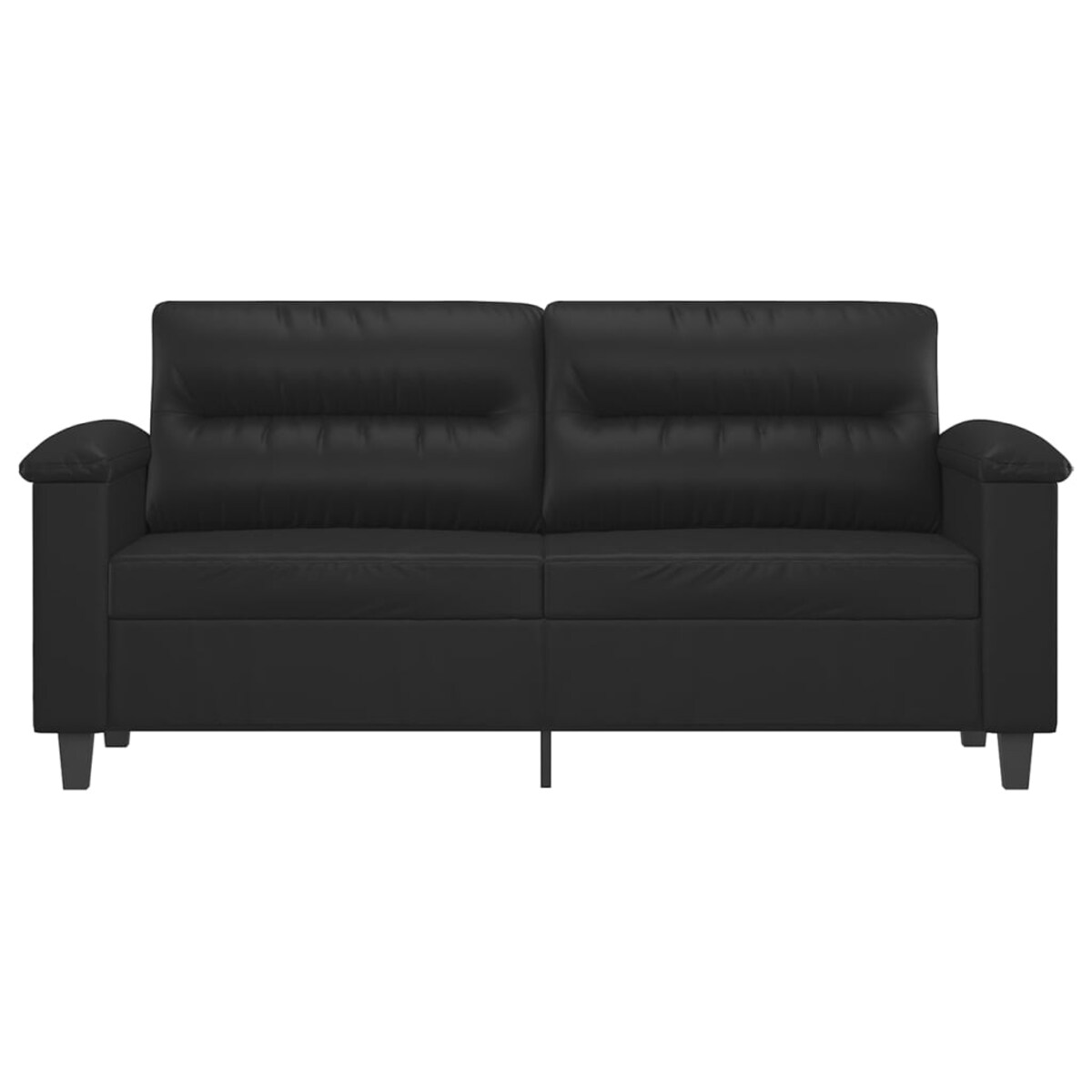 vidaXL 2-osobowa sofa, czarna, 140 cm, sztuczna skóra