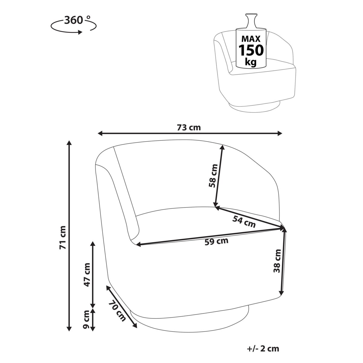Fotel LAVIK Boucle Jasnozielony