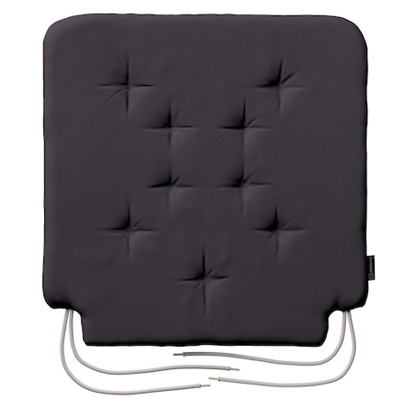 Poduszka na krzesło Olek, Black (czarny), 42 x 41 x 3,5 cm, Cotton Panama