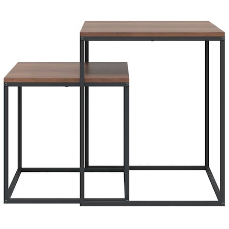 vidaXL Zestaw stolików kawowych 2 szt. materiał drewnopochodny i metal