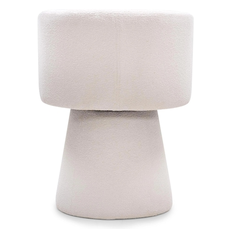 Krzesło obrotowe jasnobeżowe bouclé Nalf