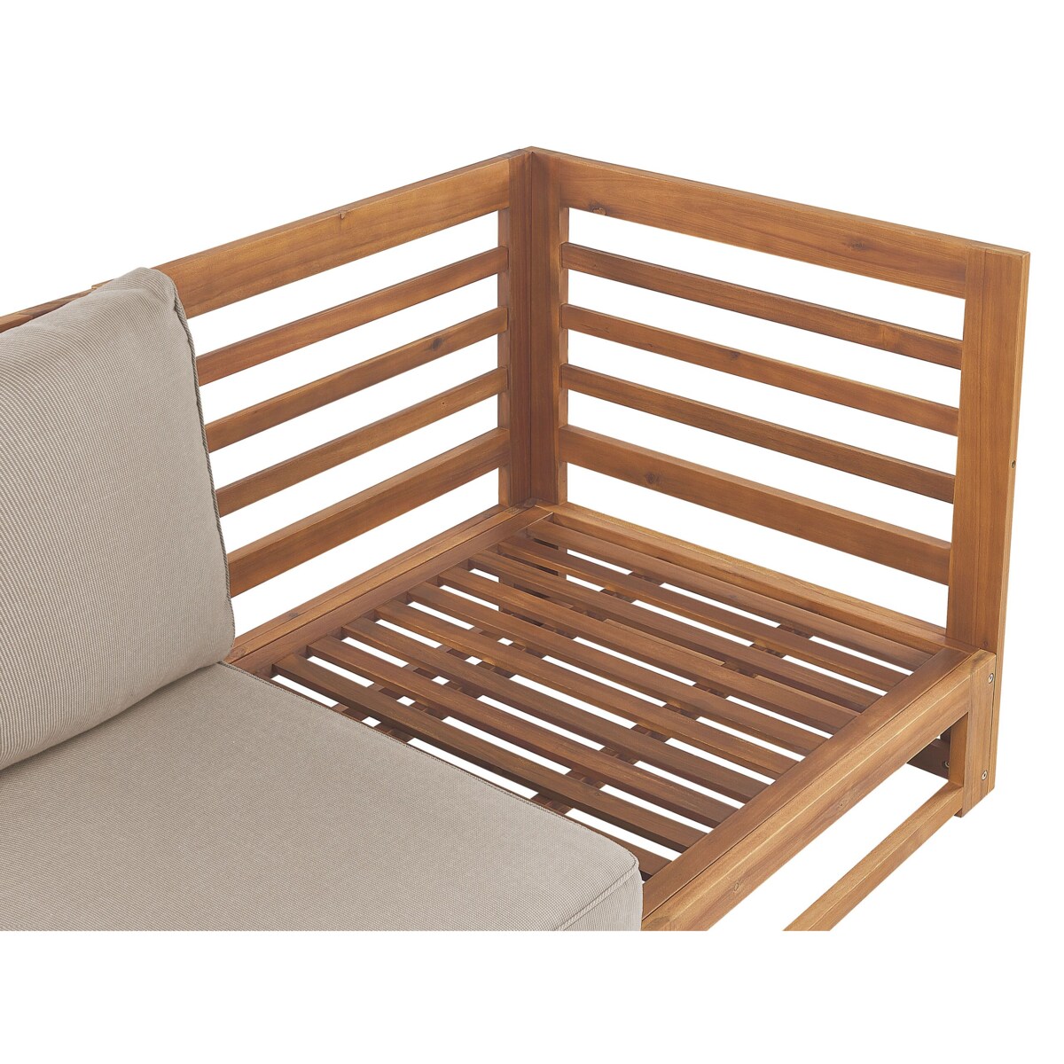 Sofa ogrodowa z certyfikowanego drewna 2-osobowa jasna TRANI