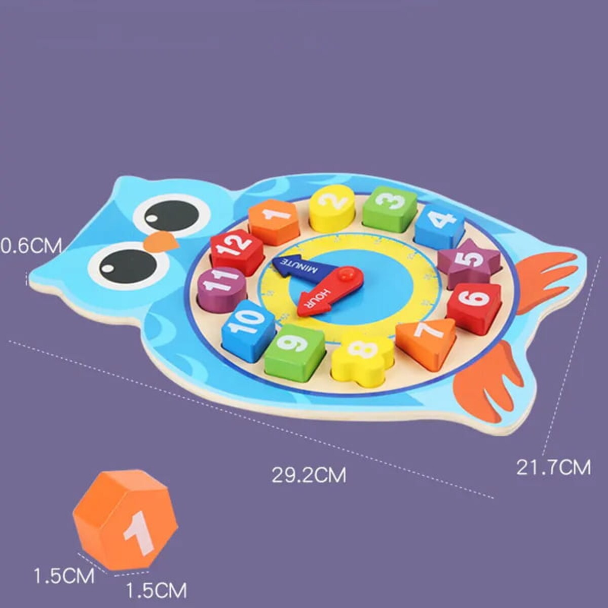 Zegar Montessori - Sowa