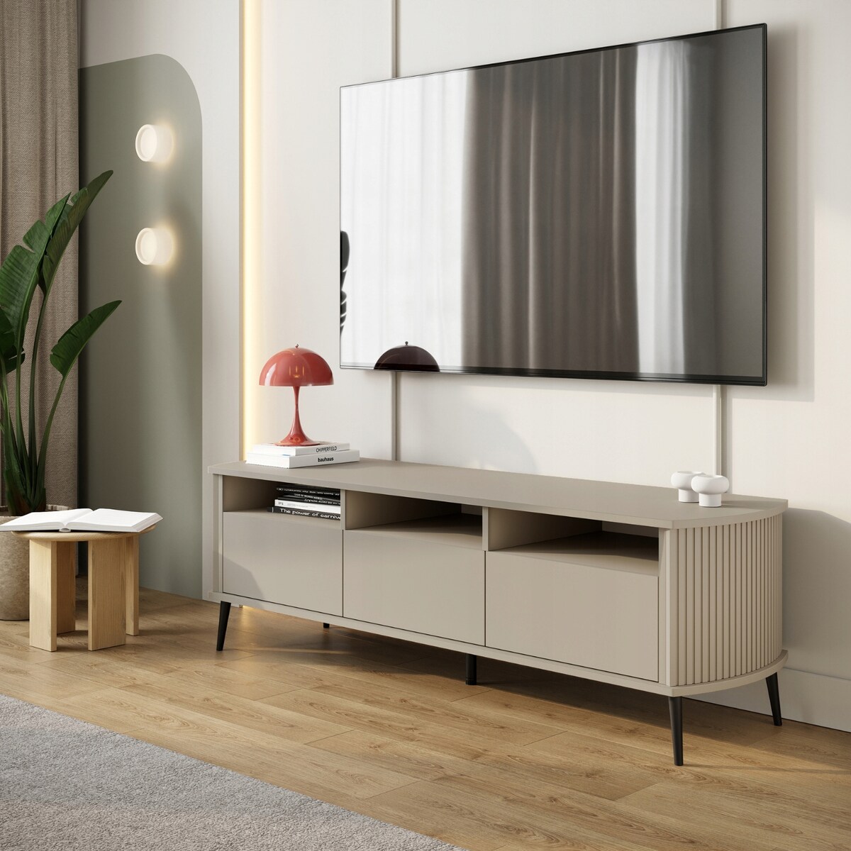 Szafka RTV KASZMIR Komoda Pod Telewizor Do Salonu JAPANDI VERLO 150cm