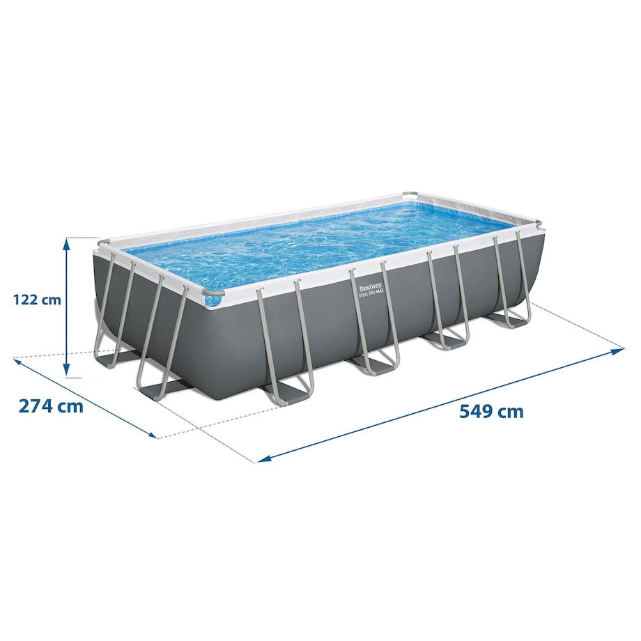 Basen ogrodowy stelażowy Bestway 549x274x122 cm zestaw 11w1 56466N