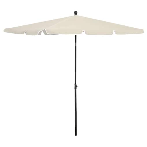 vidaXL Parasol ogrodowy na słupku, 210x140 cm, piaskowy