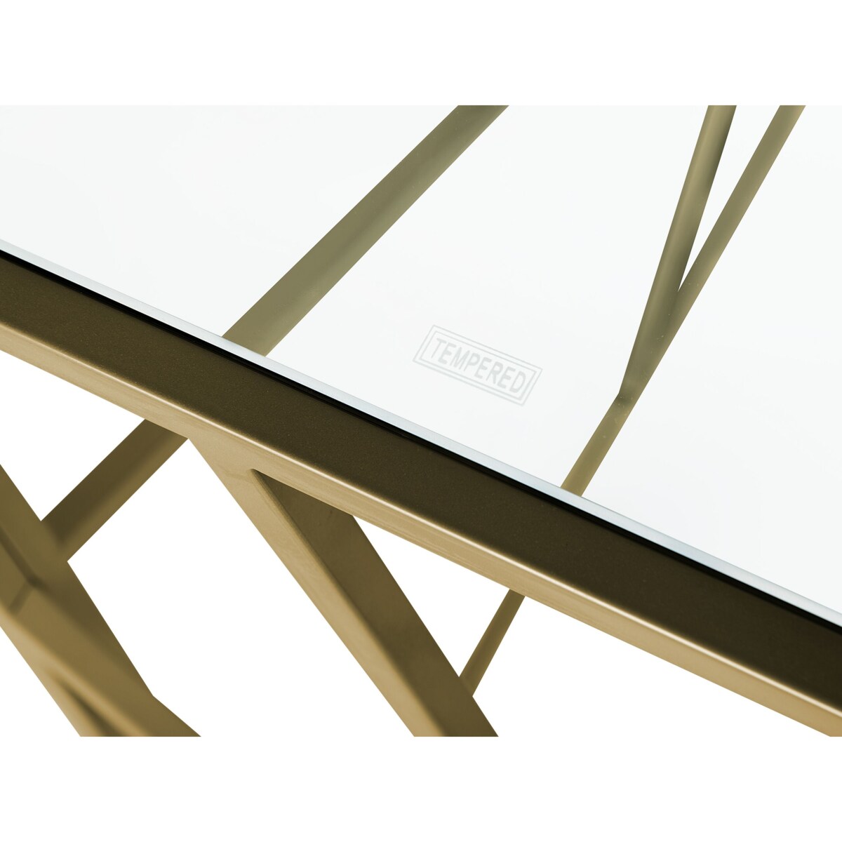 Konsola szklana złota ORLAND