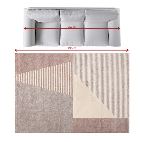 Dywan Sevilla paper white/dusty rose 160x230cm, 160x230cm