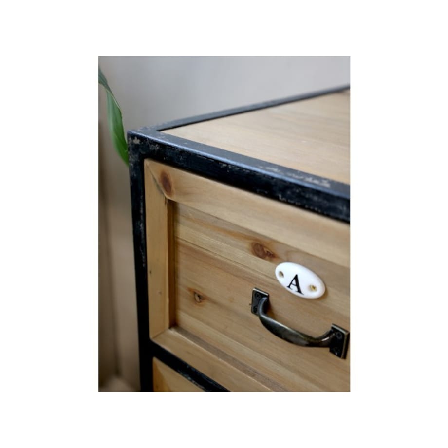 Komoda z 16 szufladami drewniano-metalowa