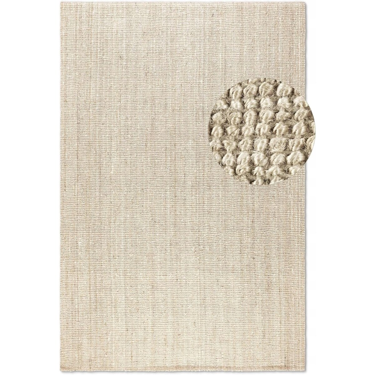 Dywan jutowy do salonu 60x90 cm, naturalny kremowy dywan z juty