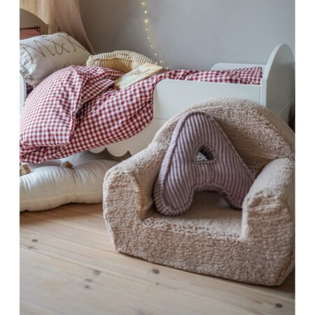 Futrzany fotelik dla dziecka beż