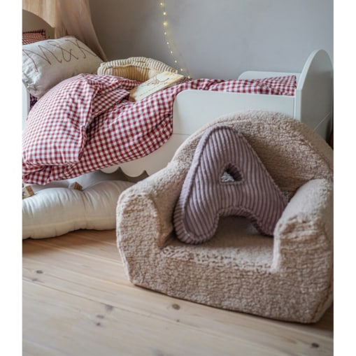 Futrzany fotelik dla dziecka beż