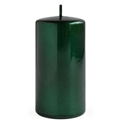 Świeca OPAL MET POŁYSK Walec mały 7xh10cm parafinowa zielona