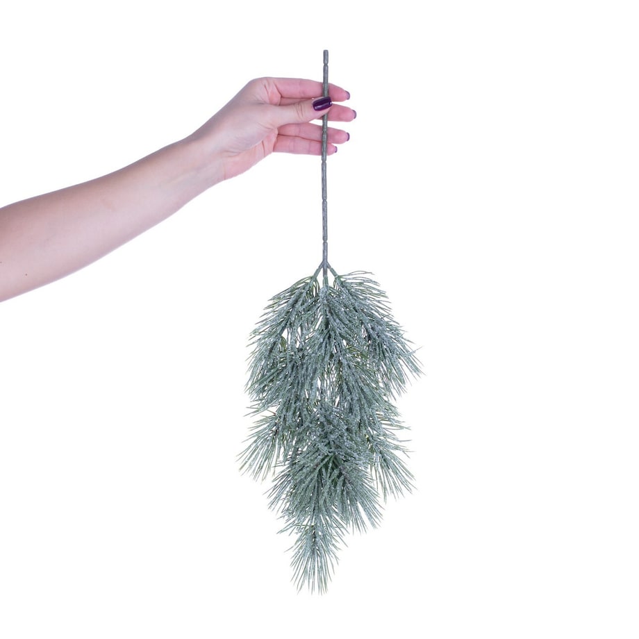 Gałązka Frosted Conifer 16x5x50cm boże narodzenie, święta, świąteczne, biały-zielony, 16 x 5 x 50 cm