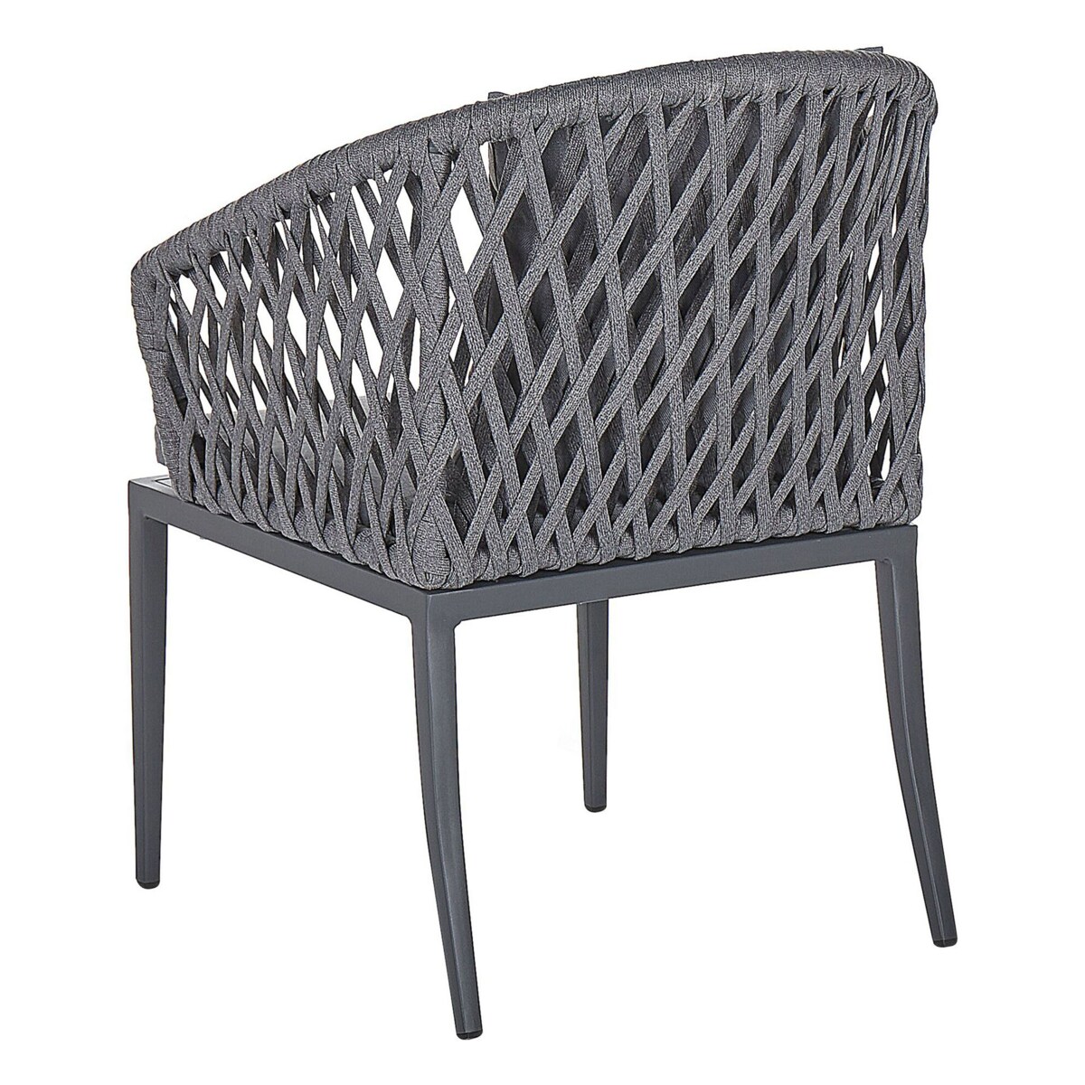 Krzesło ogrodowe Zestaw 2 Metal Szary LIPARI