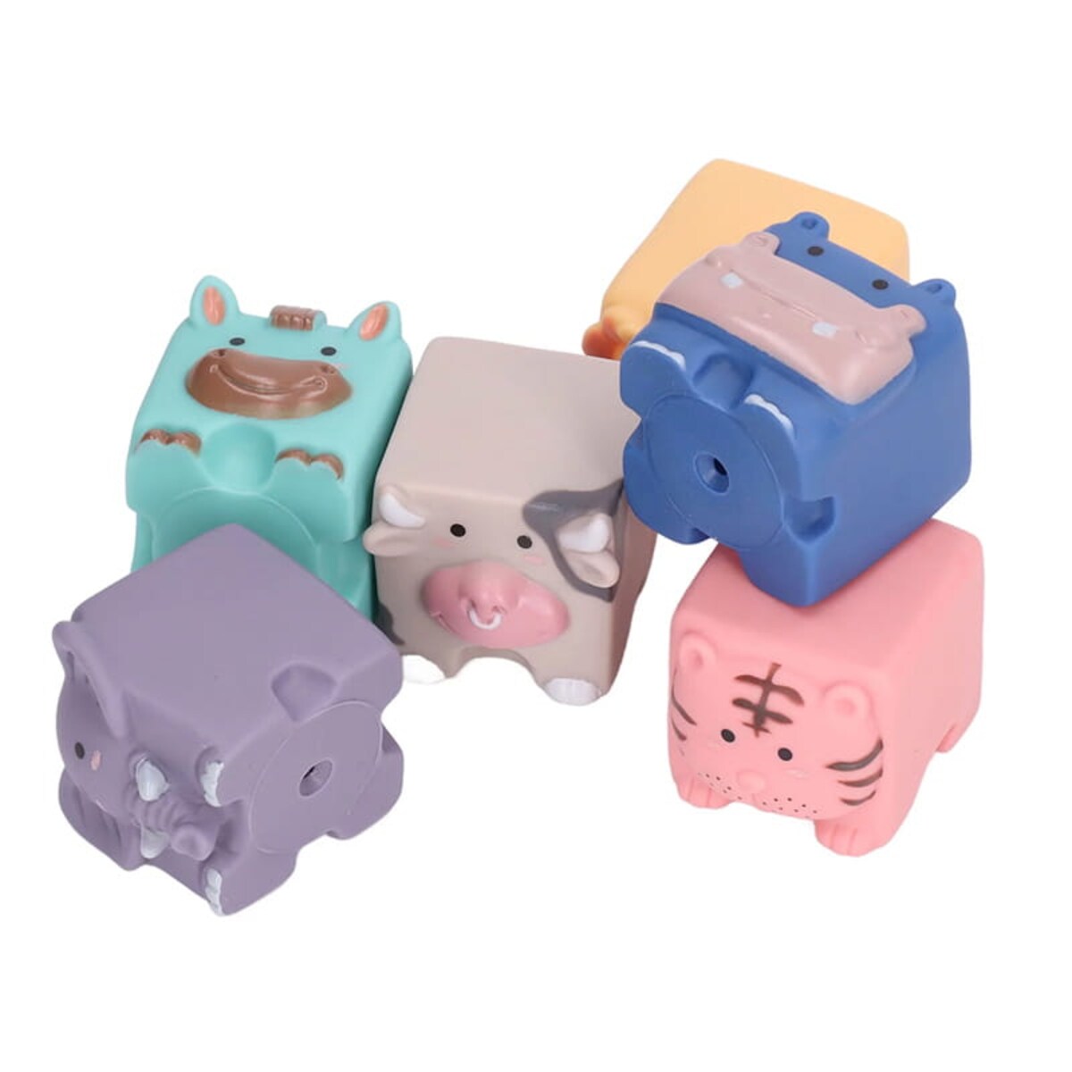 Zwierzątka ZOO - miękkie klocki sensoryczne 6 szt