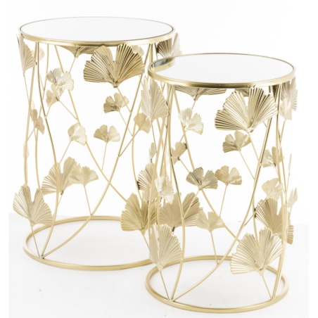 Stolik kawowy 2 szt. 55x38x38 i 50x33x33 cm BILOBA